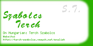 szabolcs terch business card